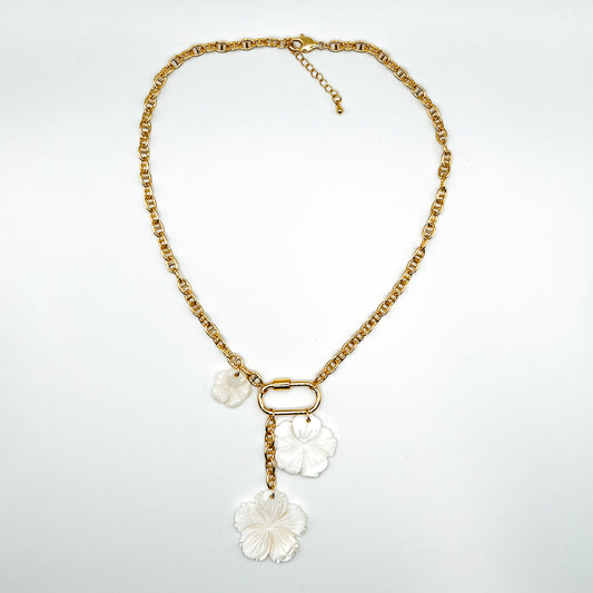 Mother of Pearl Flower Necklace