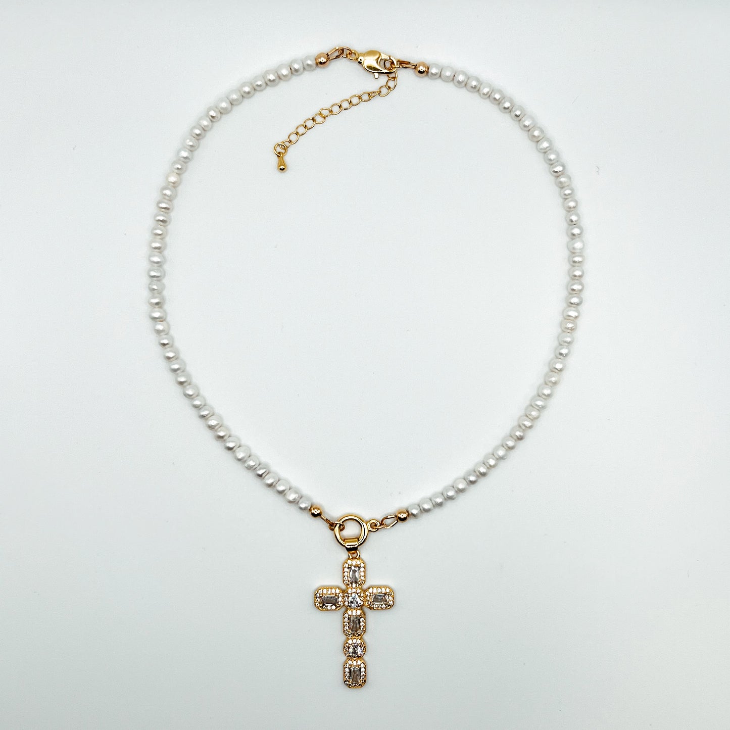 Cross & Pearl Neclace